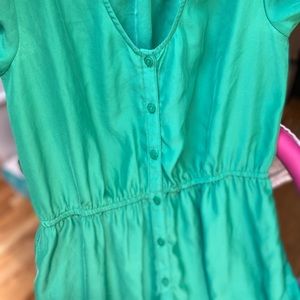 Green button down sundress M